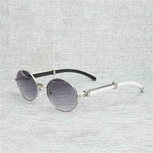 Óculos de sol da marca vintage preto búfalo búfalo masculino natural madeira clara moldura para mulheres óculos de óculos ao ar livre redondos Óculos redondos