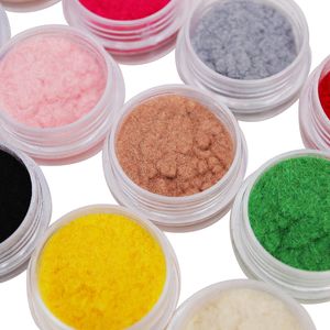 Nail Glitter 12 ColorSet Velvet Polish Art Powder Pigment Flocking For Nails DIY Decoration Tips 230714