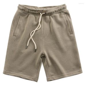 Shorts masculino verão confortável malha casual cintura elástica com etiqueta bordada calça de moletom solta