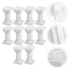 Candle Holders 10 Pcs Mini Cake Stand Column Micro Landscape Standations Resin Candlestick Decorations Home Supplies Baby Party