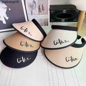 Japan and South Korea Tide C Empty Top Straw Hat Women's Summer Sunshade Sunscreen Straw Hat Net Red Travel Beach Empty Top Straw Hat Sun Hat