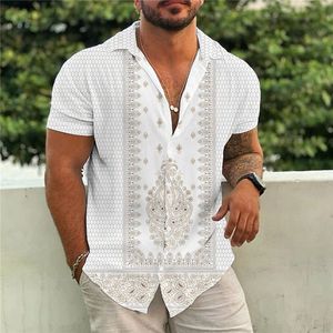 Мужские футболки, повседневная пляжная рубашка с цветочным принтом, летние гавайские рубашки с коротким рукавом для мужчин, быстросохнущая футболка больших размеров, мужская одежда, майки 230715