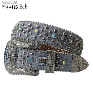 أحزمة الصخور الشرير للنساء رسالة العلامة التجارية الفاخرة Rhinestone bling buckle pu تزيين y2k حزام الخصر خمر الرجال Jean Weistband L230704