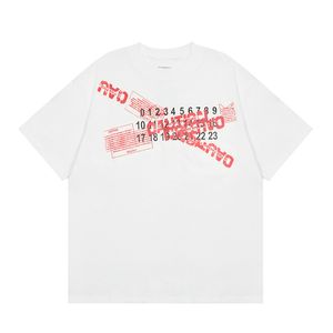 Designer T-shirt Casual MMS T-koszulka z monogramem nadrukiem z krótkim rękawem na sprzedaż luksusowe męskie odzież hip hopowa azjatycka rozmiar 16
