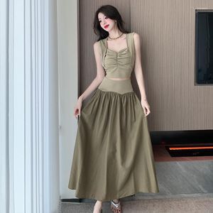 Abiti da lavoro Abiti da donna Sump da donna Abito da donna Y2K Summer 2023 Outfit Sexy Cropped Top e Midi Chic Elegant Female Abbigliamento femminile