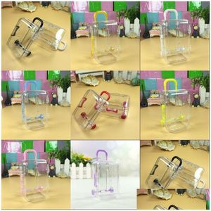 Gift Wrap Mini Rolling Travel Suitcase Candy Box Baby Shower Favors Acrylic Clear Party Table Decoration Supplies Gifts 226 J2 Drop Dhu8L