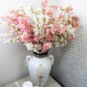 Hochwertige japanische Kirschblüten Künstliche Seidenblume Home El Mall Hochzeitsdekoration Blumen Po Studio Requisiten2785