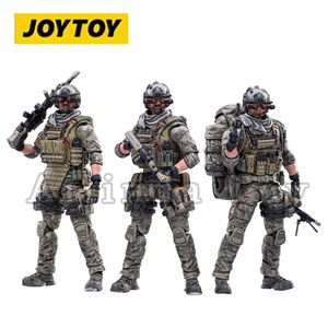 Figuras militares JOYTOY 1/18 Action Figure 3PCS/SET Hardcore US Navy Seals Free Weapons Anime Collection Military Model 230714