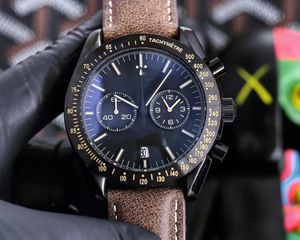 Relógio masculino com caixa de aço de precisão tamanho 45 mm relógio multifuncional com movimento de quartzo