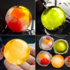 Baking Moulds Ice Ball Mold 2Pcs Creative Easy Access To Spherical Design Whiskey Wine Bar Supply