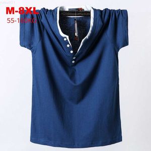 Camisetas Masculinas Oversized T-Shirt Summer Plus Size M-6XL 7XL 8XL Men Big High Cotton T-shirt Masculino Large Tee Summer Short Sleeve Fit Tops L230715