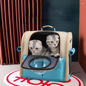 Кошачьи перевозчики рюкзак дышащий переносной складной наружный использование клетки с большие клетки для собак.