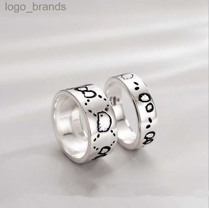 Дизайнерские кольцевые кольца Skull Street Titanium Steel Band Ring Fashion Пара вечеринка свадебные мужчины и женщины ювелирные украшения панк подарок