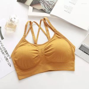 Bustiers Corsets Plus Fat Size Lindas Costas Envoltas no Peito MM Sem Anel de Aço Sutiã Colete Esportivo para Dormir Roupa Interior Feminina Fina