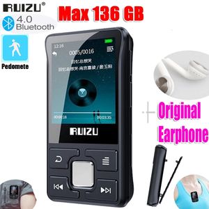 MP3 MP4 Players latest Original RUIZU X55 Sport Bluetooth Player 8gb Clip Mini with Screen Support FM Recording EBook Clock Pedometer 230714