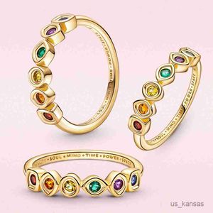 Anelli a fascia in argento sterling 925 Infinity Stones Ring Harness Power Fit Anello originale per le donne che sposano gli amanti Anello gioielli di moda Anello regalo R230715