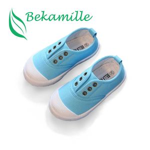 Кроссовки Bekamille Girls Boys Fashion Canvas детская обувь для детских квартир каблуки повседневные лобовые туфли Toddle Little Big Kid 230714