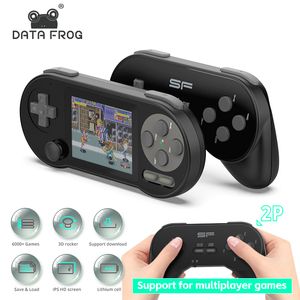 Taşınabilir Oyun Oyuncuları Data Frog SF 2000 Handheld Game Console Dahili 6000 Oyun Klasik Mini Retro Taşınabilir Video Oyun Oyuncuları AV OUTPUT 230715