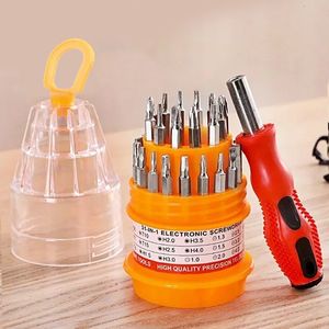 Screwdrivers 31PC Pagoda Type Universal Screwdriver Multitool Set Manual Combination Maintenance Driver Screw Batch Mobile Phone Repair 230714