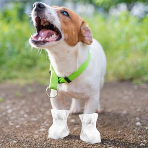 Hundebekleidung, 4 Stück, Haustier-Fußabdeckung, Schuhüberzug, Einweg-Stiefel, Schneestiefel, Outdoor-Stoff, Katze, Welpe