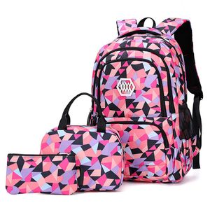 Okul çantaları genç kızlar okul çantası büyük kapasiteli erkekler basılı okul sırt çantası seti sırt çantası backpack çocuk sevimli okul çantası 230714