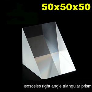 PRISMS 90 DEGREE TOPLAM TOPLAMA Fiziksel Deney Optik Cam Dik Açılı Üçgen İzcellemelerin Işın Kırpılması PRISM 50X50X50MM 230714