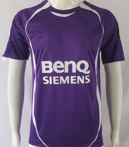 2006 2007 레트로 축구 유니폼 Raul R.Carlos Beckham Ramos Benzema 빈티지 클래식 레알 셔츠 축구 셔츠 Maillot Uniform de Foot Jersey 06 07