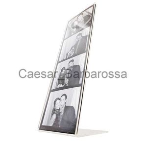 Frames 5pcslot L Style Slanted Back Plain Frame 2"x6" Acrylic Photo Booth Strip Frames Clear Acrylic Sign Holder Picture Frame x0715