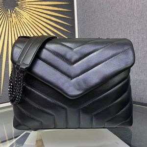 Crossbody Tasarımcı Çanta Puffer Loulou Çanta Deri Omuz Çantaları Crossbody Bags Tasarımcı Çanta Zinciri Altın Gümüş Orijinal Deri Çantalar Ayarlanabilir Omuz Kayışı MM