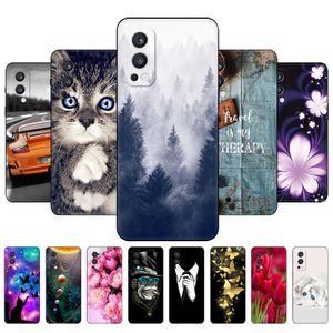 Dla OnePlus Nord 2 5G Case Soft Silikonowa tylna okładka One Plus Coves dla Nord2 Fundas COQUE Black TPU Case