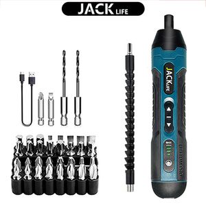 Skruvmejslar trådlös elektrisk skruvmejsel Uppladdningsbar 1300mAh litiumbatteri Mini Drill 3 6V Power Tools Set Hushållens underhållsreparation 230714