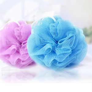 100pcsマルチカラー15gバスシャワースポンジPouf loofahsナイロンメッシュブラシシャワーボールレースエッジメッシュバス294f