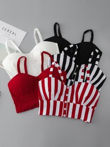 Coats gkfnmt mahsul üst kadın Camis Halter Top Woman Camisole 2023 Yaz Kolsuz Seksi Düşük Göğüs Düğmesi Sırt Elastik 3xl