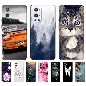 Para OnePlus 9 Case Pro 9R Silicon Phone Back Cover One Plus EU/NA R 9Pro 5G Black Tpu Case