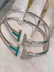 S925 STERLING SILVER T BRACELET BANGLE WOMANLS039Sカウンターオープニングホワイトフリチラリアローズゴールドブレスレ71632871