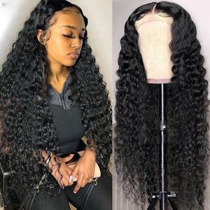 Curly Human Hair Wigs13x6 Deep Wave HD Lace Frontal Wig Brazilian Remy Transparent Lace Front Wig For Women 26Inch