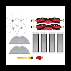 Peças de amortecedores de piso para roborock s5 s6 max puro e4 e5 t6 t4 hepa filtro aspirador acessórios escova lateral principal esfregão pano sobressalente 230714