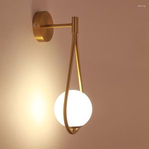 Wall Lamp Nordic LED Light For Living Room Interior Bedroom Lighting Fixture Sconce Decoration
