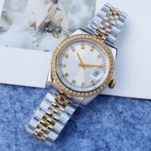 Relógio mecânico automático de moda feminina/masculina de luxo de Natal tamanho 36/41 mm Diamond Stud Room ouro prata safira vidro U1 relógio de designer à prova d'água