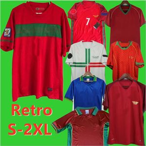 Ronaldo Retro Soccer Jerseys 1998 1999 2010 2010 2002 2004 Rui Costa Figo Nani Classic Shirts Camisetas Ronaldo de Futbol Portugal Vintage 666