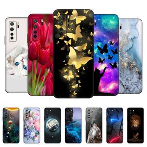 Для чести 30 -х годов 6,5 -дюймовый кремниевый мягкий TPU Tpu Cope Cope Huawei Honor 30s Etui Coque защитный бампер Black TPU корпус