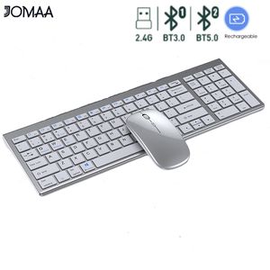 Keyboard Mouse Combos SeenDa Wireless Bluetooth Keyboard Three-mode Full-size Wireless Keyboard and Mouse Combo Multi-Device Rechargeable Keyboard Set 230715