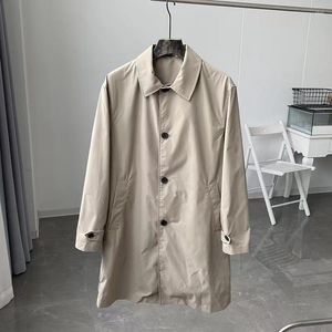 Men's Trench Coats 2023 Men Clothing Waterproof And Tear-resistant Japanese Style Quilted Thin Mid-length Casual Daily Jackets