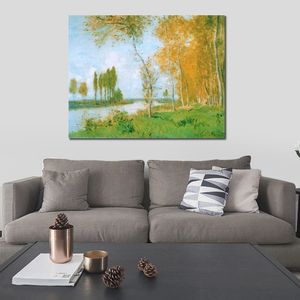 Wysokiej jakości ręcznie wykonany obraz olejny Claude Monet Spring in Argentuil Landscape Canvas Art Piękny wystrój ściany