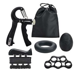 Hand Grips 5 pçs/conjunto Fitness Hand Grip Set Ajustável Power Strength Finger Trainer Forearm Muscle Workout Grip Ring Exerciser Gripper Ball 230715