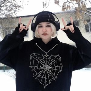 Kobiety z kapturem harajuku ciemne akademia hooded gotycka naszynka gotycka