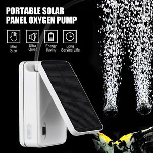 Other Electronics Oxygen Pump Portable Solar Air Pump Built-in Rechargeable Battery Solar Panel Oxygen Pump Aquarium Fish Tank Oxygen Pump 230715