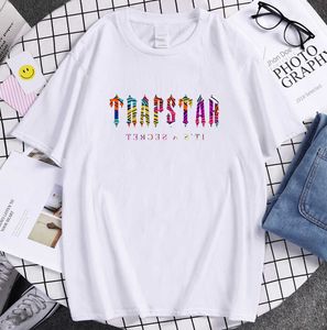 Tee Men Projektantki Summer Trapstar Trapstar Trapstar Męskie Dno Mężczyzna Niski swobodny t-koszulka Pianka Runki Tops Tee Ubrania Chłonne i oddychające321