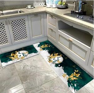 Fashion Europe Style Kitchen Floor Mats Washable Kitchen Rugs Anti Slip Bathroom Bath Carpet Home Decor Mat for Bedroom Living Room