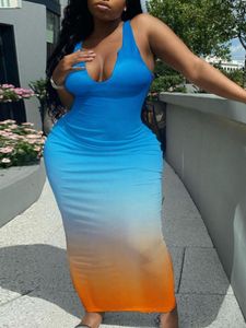 Plus storlek klänningar lw lutning bodycon cami klänning sexig maxi sommar kvinnor klubb fest strand sundress